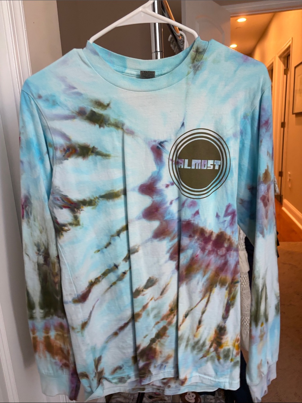 JRAD Tie-Dye Long Sleeve Shirt - Light Blue Multi